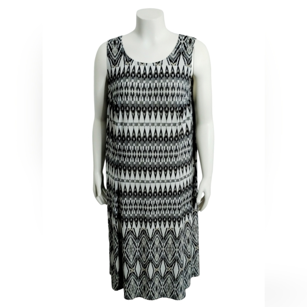 Danny and NicoleWomen's Geometric  Maxi Loose Comfy Abstract Beach Dress Size 22